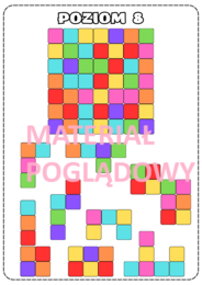 Bloktris - łamigłówka logiczna. Gra dydaktyczna. Dzień Kropki.