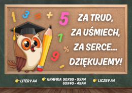 ZA TRUD, ZA UŚMIECH, ZA SERCE - DZIĘKUJEMY! GAZETKA SZKOLNA - DEKORACJA XXL