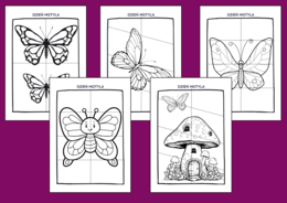 DZIEŃ MOTYLA – układanki – układanka – puzzle – kolorowanka – kolorowanki – 10 szt. – WIOSNA – biblioteka – świetlica – przedszkole