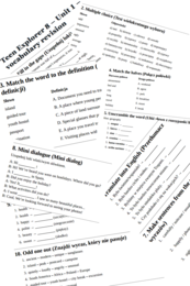 Teen Explorer 8 – Unit 1 – vocabulary revision