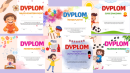 Kreatywne dyplomy dla dzieci - 30 wzorów