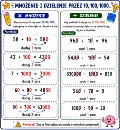 Notatka graficzna wklejka  matematyka klasa 4 SP szkoła podstawowa WSiP GWO  1.4. Mnożenie i dzielenie przez 10, 100