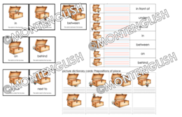 Zestaw kart obrazkowych: PREPOSITIONS OF PLACE