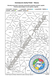 Gramatyczne skarby Polski - MAZURY - karta pracy + klucz odpowiedzi