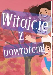Plakat XXL - na rozpoczęcie roku - WITAJCIE z POWROTEM! (9xA4)