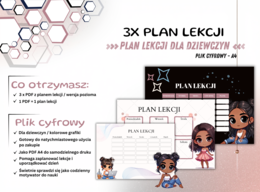 3x PLAN LEKCJI DLA DZIEWCZYN | PDF A4