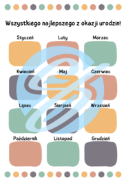 Kalendarz urodzinowy – Idealna dekoracja do sali przedszkolnej