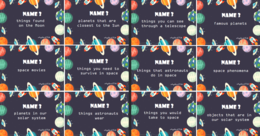 Space (kosmos) gra Name 3 /40 kart