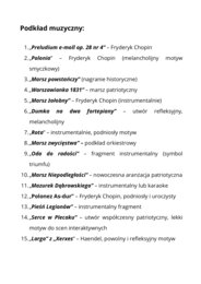 Scenariusz na 11 listopada - Od marzeń do wolności