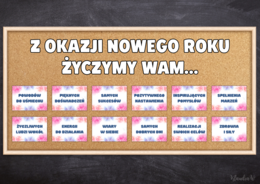 „Z okazji Nowego Roku życzymy Wam...” - gazetka z życzeniami na Nowy Rok