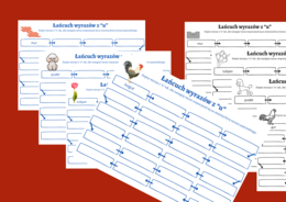 ŁAŃCUCH WYRAZOWY – wyrazy z “U” – karta pracy – ortografia