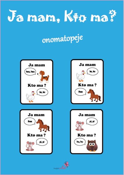 Gra Ja mam, Kto ma? Onomatopeje