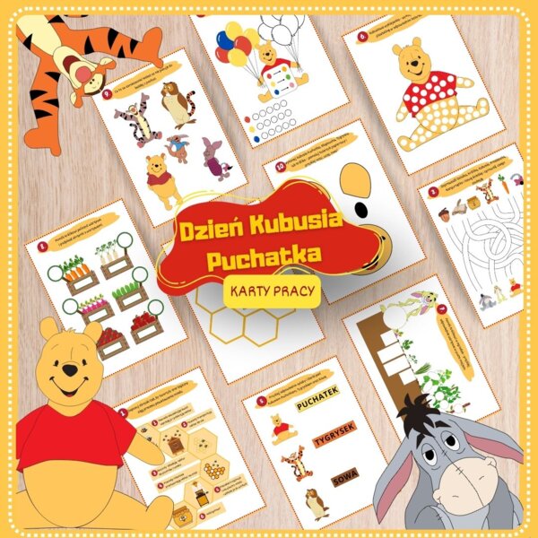 Karty pracy - Kubuś Puchatek