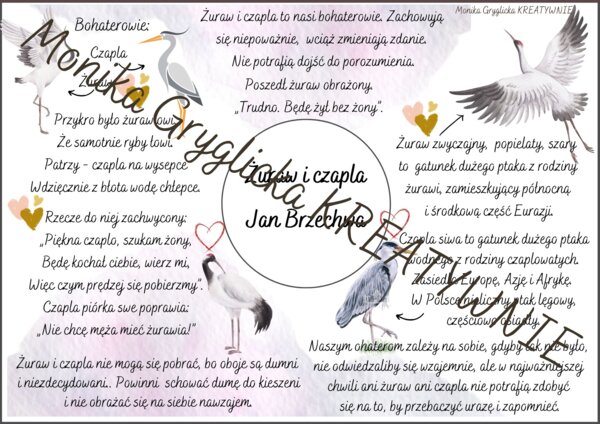 Żuraw i czapla Jan Brzechwa