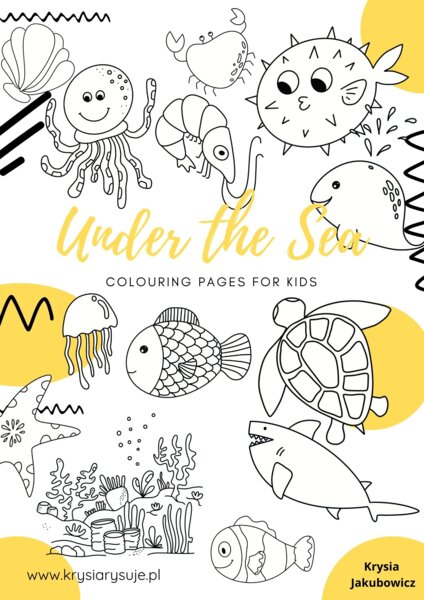 W morzu. Kolorowanka. Under the Sea.