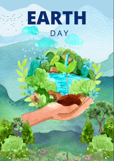 🌍 Plakat „Earth Day” – piękna i inspirująca dekoracja edukacyjna 🌱✨