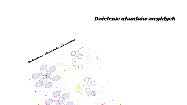 Karty pracy - dzielenie ułamków zwykłych