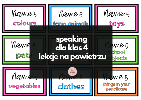 Speaking dla klas 4 - pomysł na lekcje na powietrzu