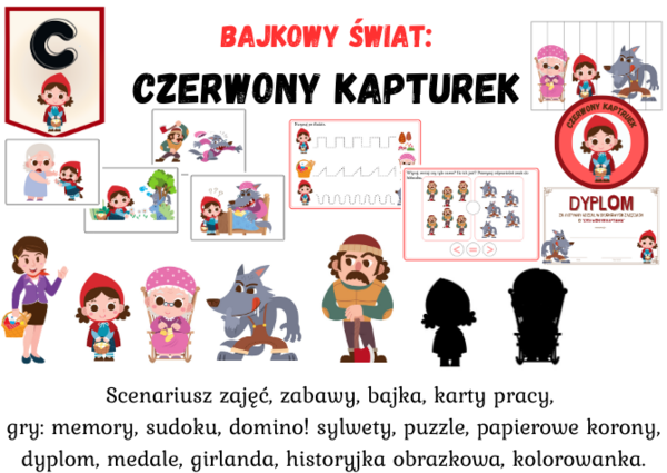 Czerwony Kapturek - pakiet materiałów