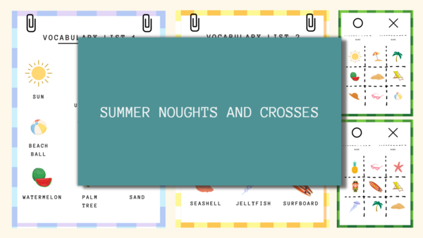 Zestaw - Summer noughts and crosses - plansze do gry w kółko i krzyżyk