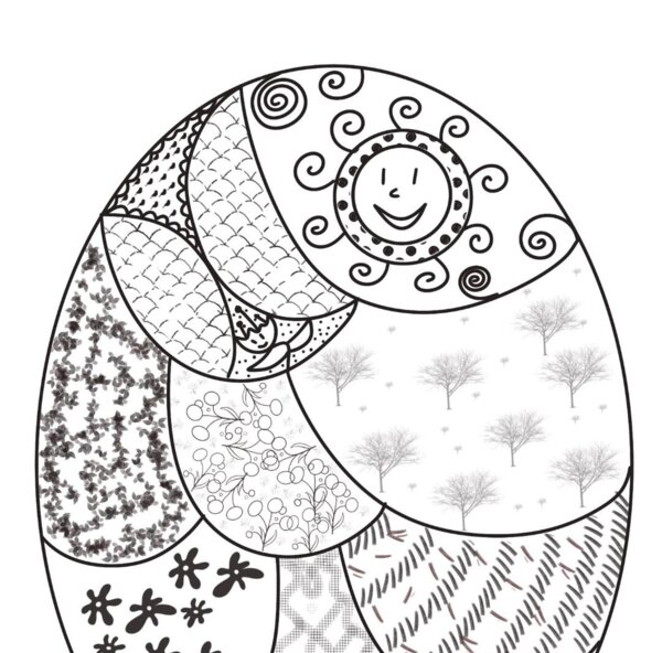 Jajo a'la Zentangle do kolorowania