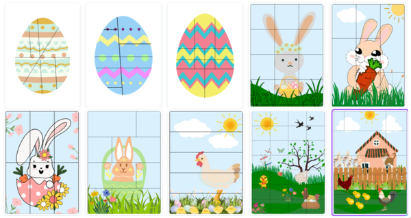 WIELKANOCNE PUZZLE - 10 STRON