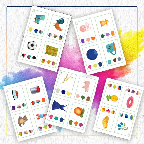 Kolory - zabawa z klamerkami