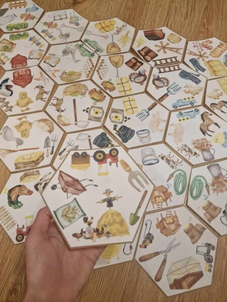 Układanka sześciokątna podłogowa - na wsi