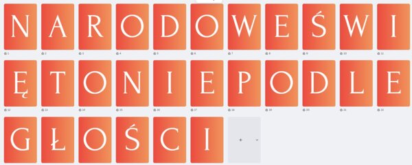 NARODOWE ŚWIĘTO NIEPODLEGŁOŚCI - GIRLANDA NAPIS