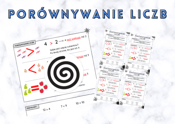 Porównywanie liczb - wklejka + plakat