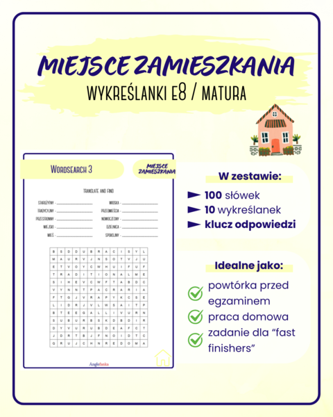 Wykreślanki - Miejsce zamieszkania | Egzamin 8-klasisty | Matura