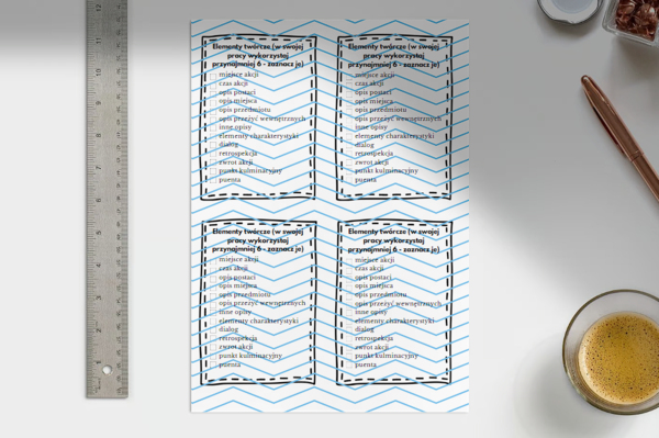 Wklejka podczas pisania opowiadania - elementy twórcze