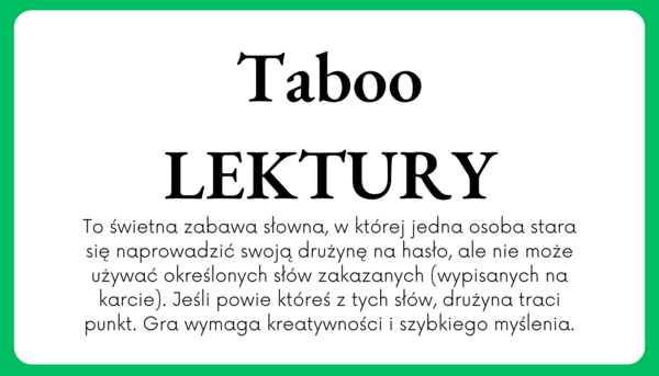 Lekturowa powtórka do egzaminu - TABOO