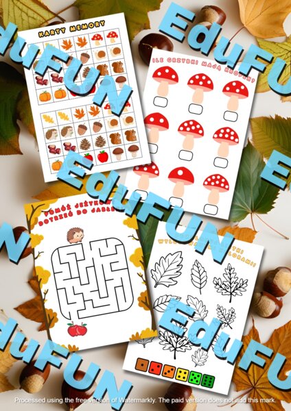 Pierwszy Dzień Jesieni! - łamigłówki, girlanda