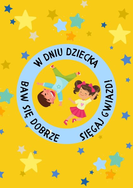 Dzień dziecka, prawa dziecka, karty pracy, plakat XXL