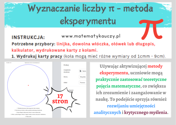 Wyznaczanie liczby π - metoda eksperymentu / KARTY PRACY do druku / STACJA ZADANIOWA