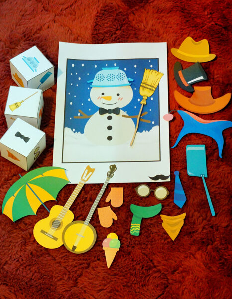 Bałwankowe ubieranki. Zima