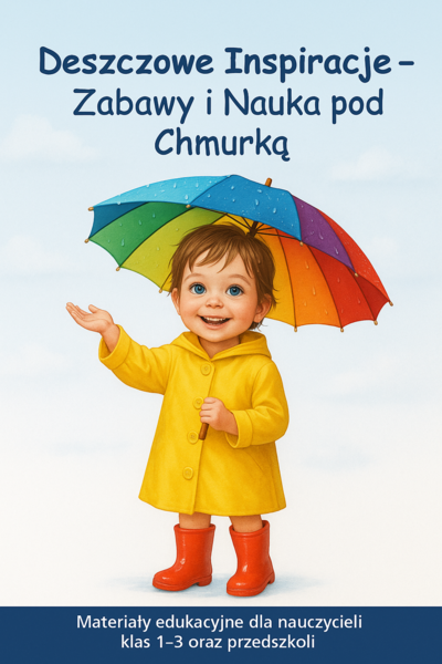 E-book „Deszczowe Inspiracje – Zabawy i Nauka pod Chmurką”