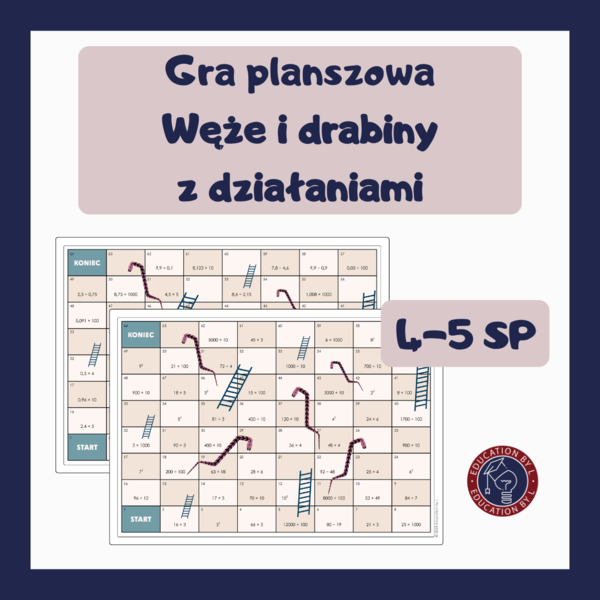 Gra planszowa Węże i drabiny z działaniami