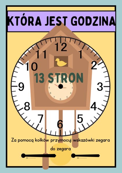 Kolorowy zegar pełne godziny