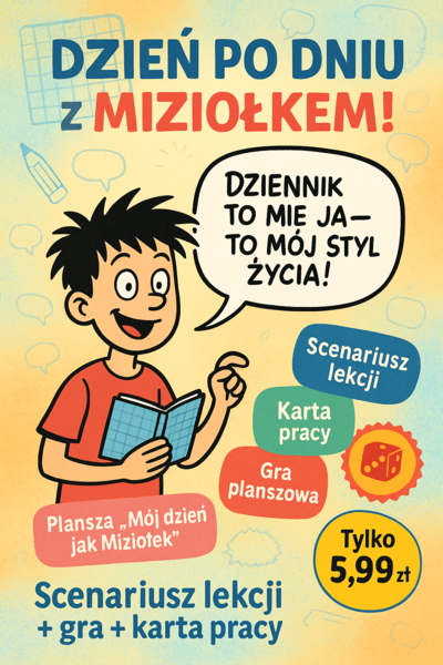 Scenariusz lekcji języka polskiego. Temat: Dzień po dniu. (Dynastia Miziołków)