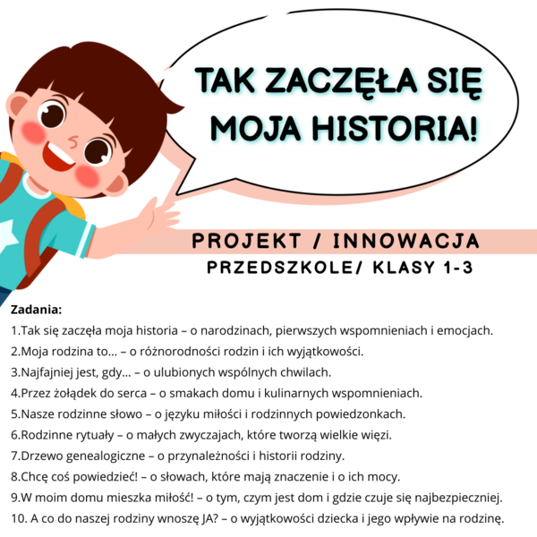 „Tak zaczęła się moja historia!” - projekt / innowacja własna