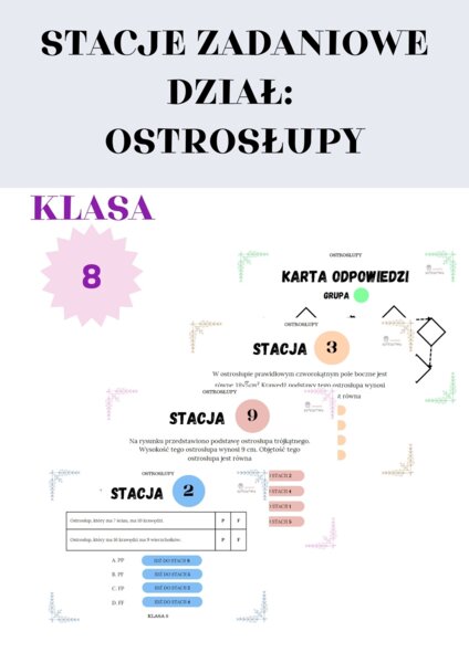 Stacje zadaniowe – ostrosłupy