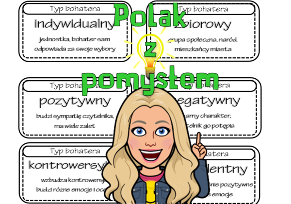 Typy bohaterów literackich - karty