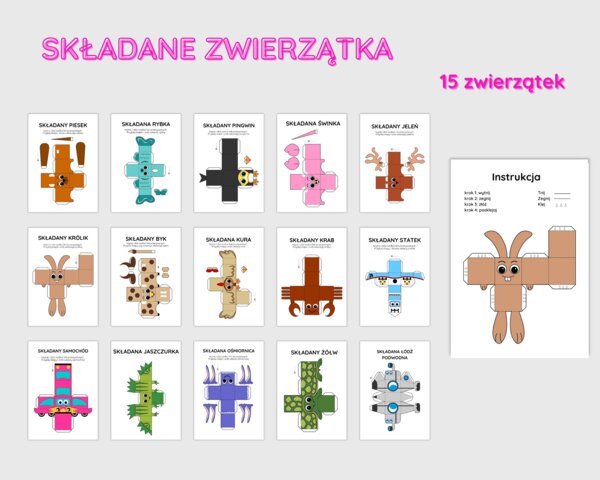 Składane zwierzątka