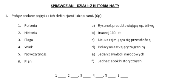 Sprawdzian - Z historią na Ty