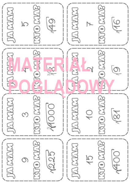 Ja mam...., kto ma...? - obliczanie pierwiastków