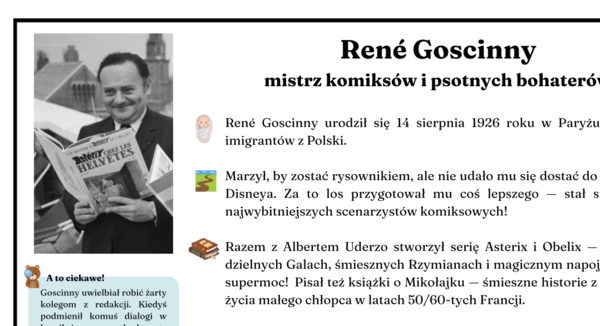 René Goscinny, Jean-Jacques Sempé - atrakcyjna notatka biograficzna