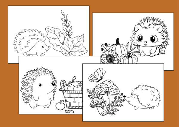 DZIEŃ JEŻA - kolorowanki - karta pracy - 10 wersji