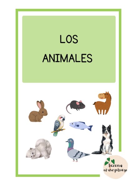 Los animales- zwierzęta (język hiszpański)